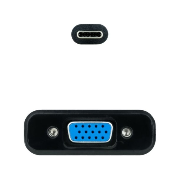 Nanocable conversor usb-c/m a vga/h negro 10cm